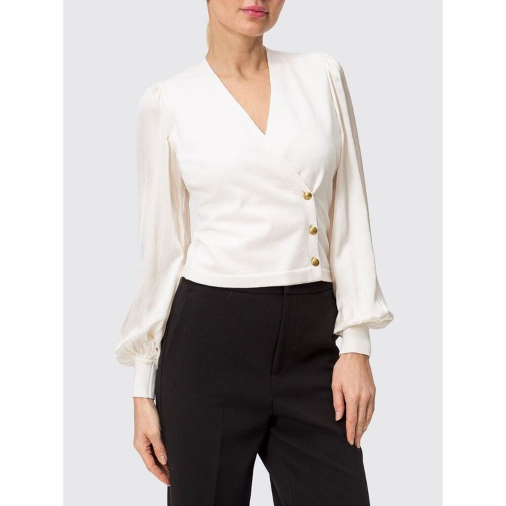 Twinset Women Twinset V-Neck Viscose Blend Wrap Knit Top
